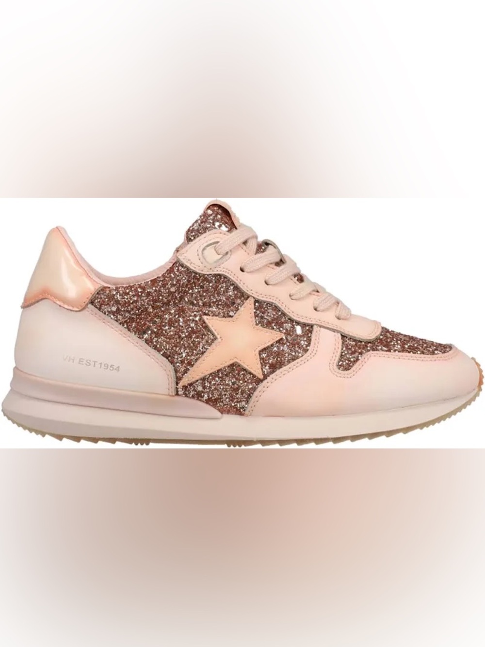 Vintage Havana Splendid Glitter Star Lace up Sneakers - Pink